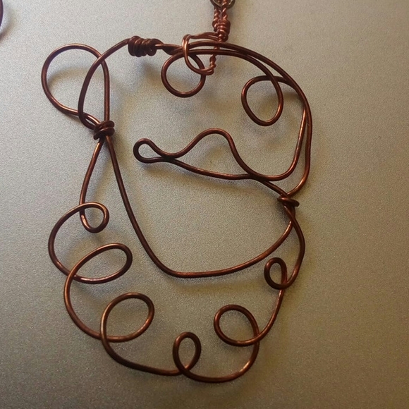 Mismatched contemporary dangle earrings handmade - Picture 2 of 3